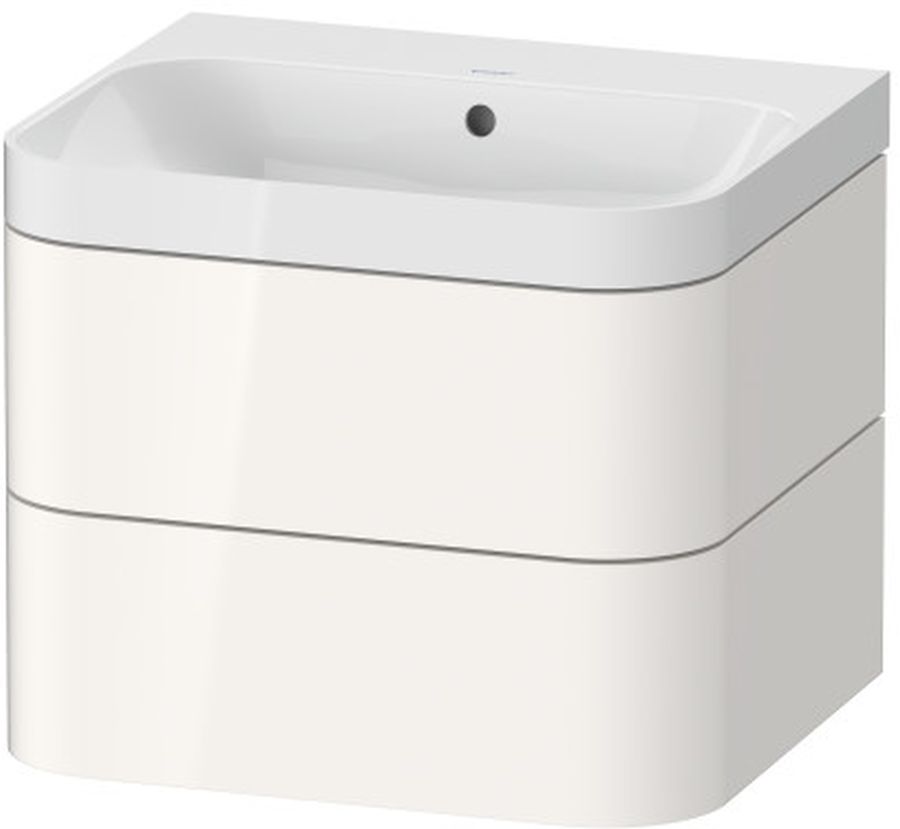 Duravit Happy D.2 umywalka z szafką 57,5 cm białą HP4345N2222