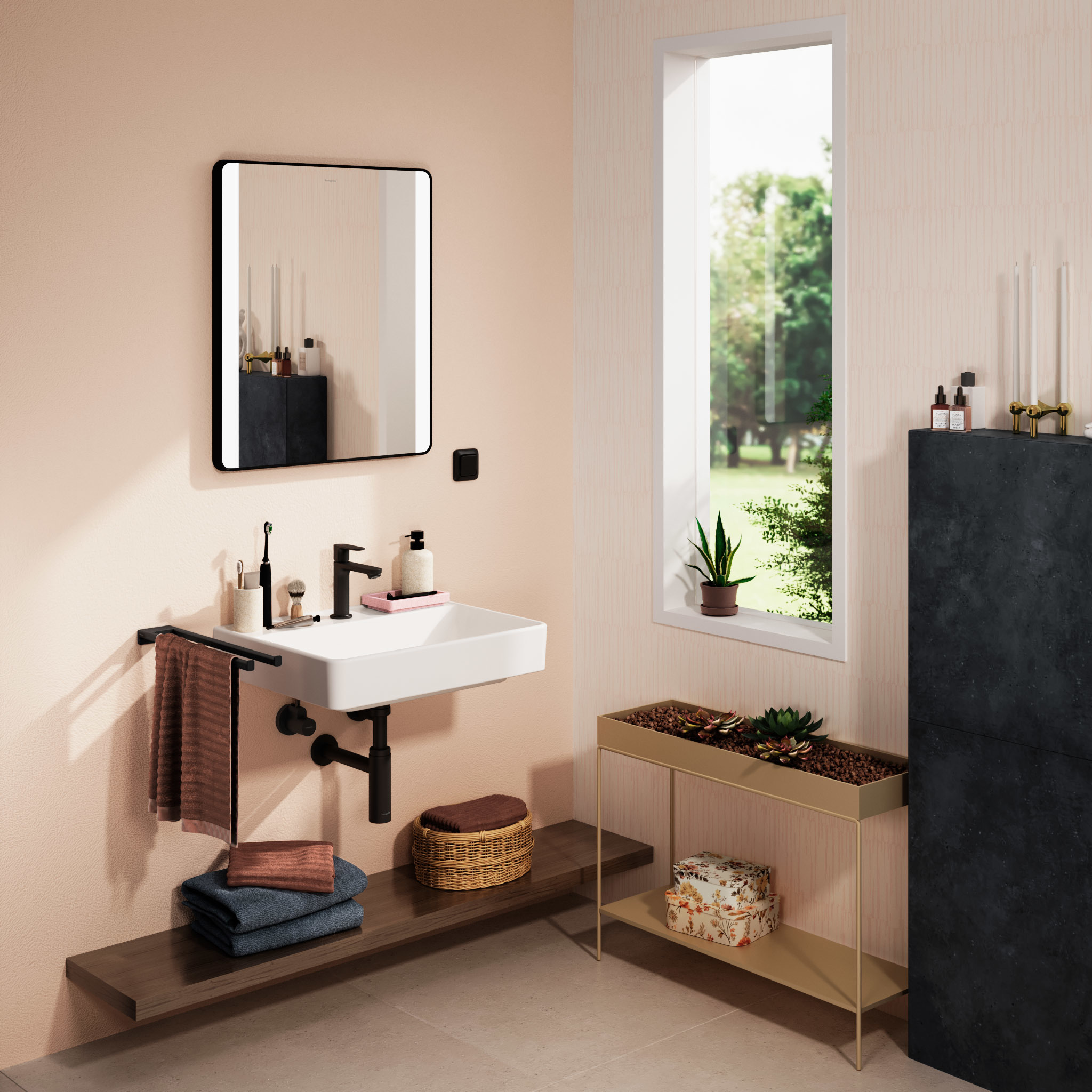 Hansgrohe Xanuia Q umywalka 60x48 cm prostokątna ścienna biała 61150450