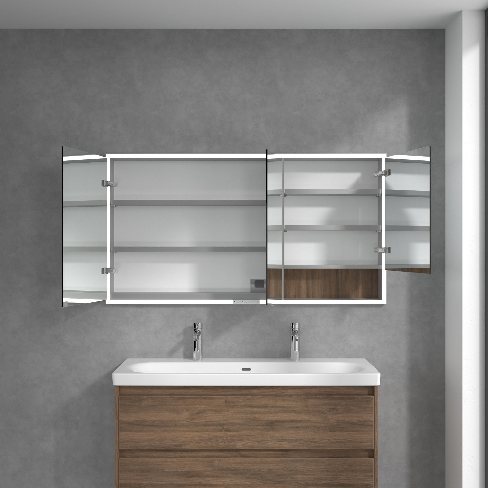 Villeroy & Boch My View+ szafka 140x16,8x75 cm z lustrem do zabudowy Arizona Oak A48214VH