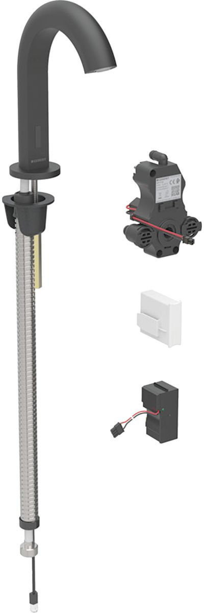 Geberit Piave bateria umywalkowa stojąca elektroniczna czarna 116.181.14.1