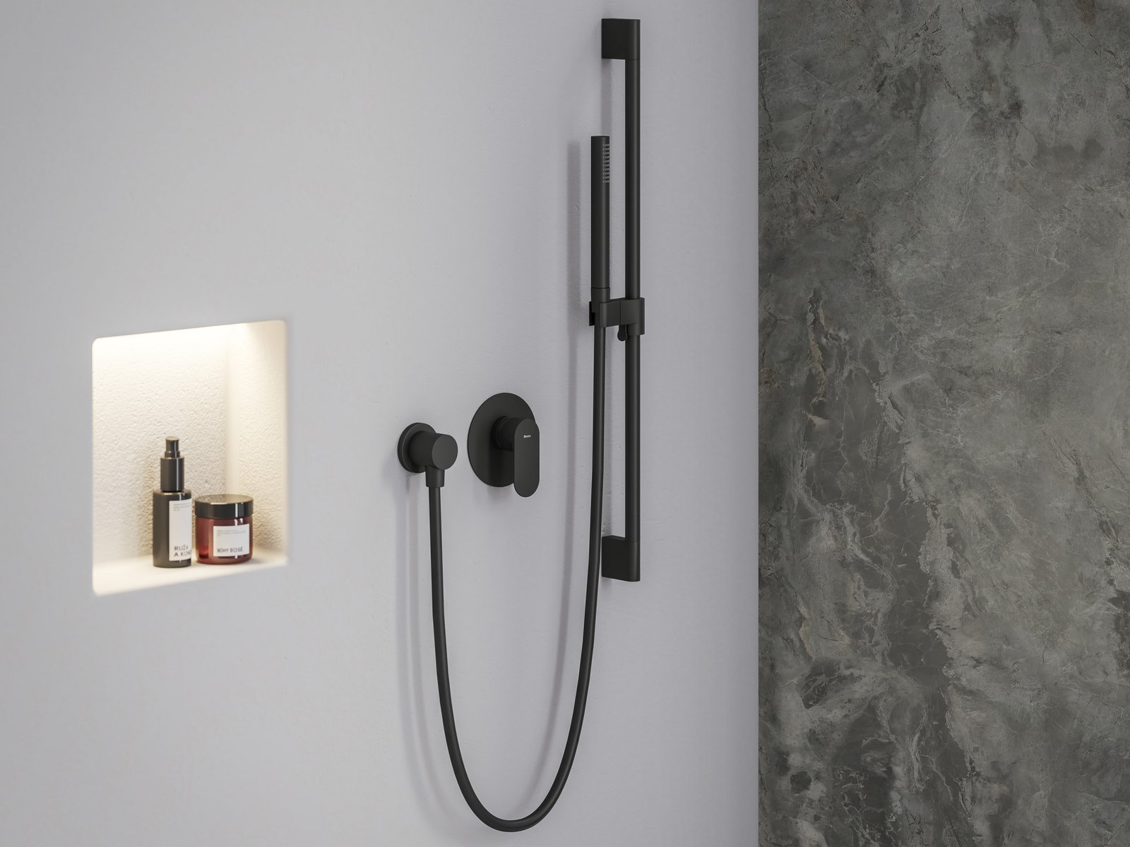 Ravak Eleganta bateria prysznicowa podtynkowa czarny mat X070299