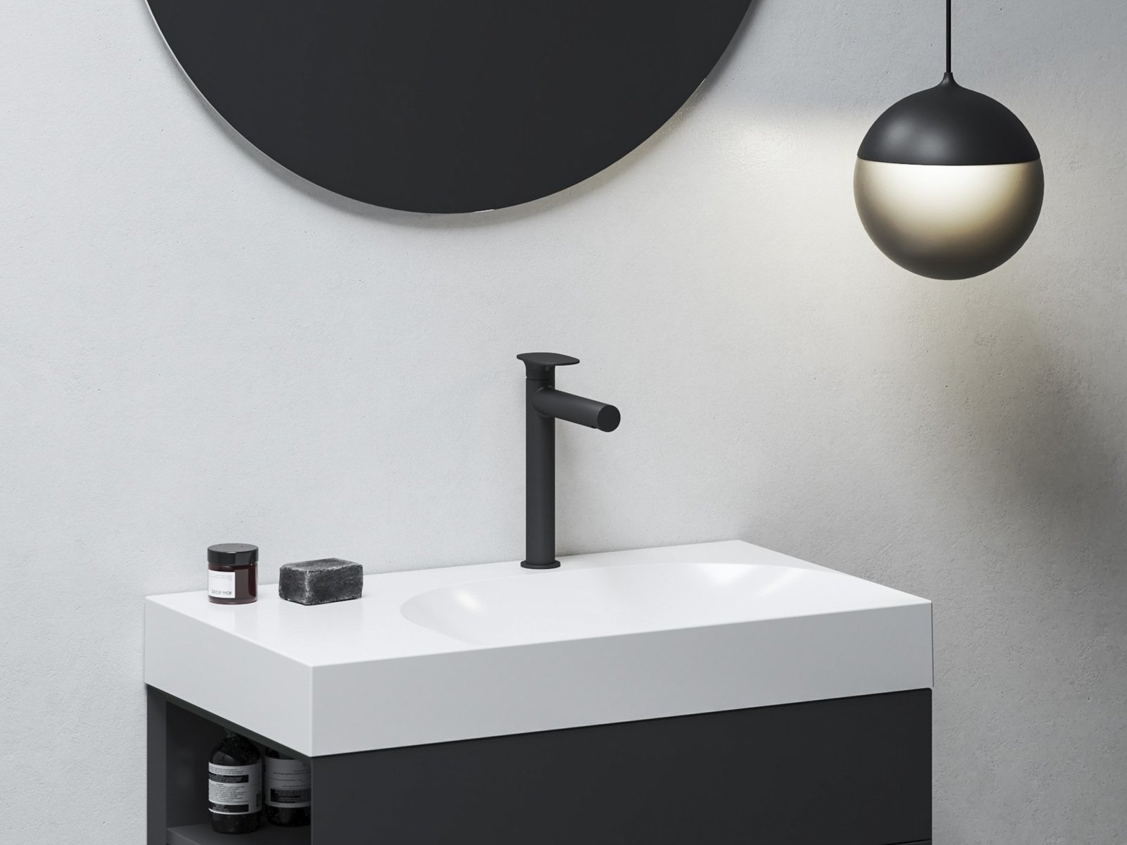 Ravak Spring bateria umywalkowa stojąca czarna X070543