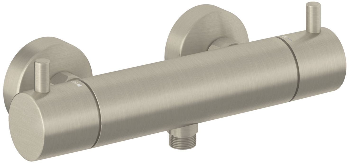 Kludi Bozz bateria prysznicowa ścienna z termostatem nikiel szczotkowany 35203N538