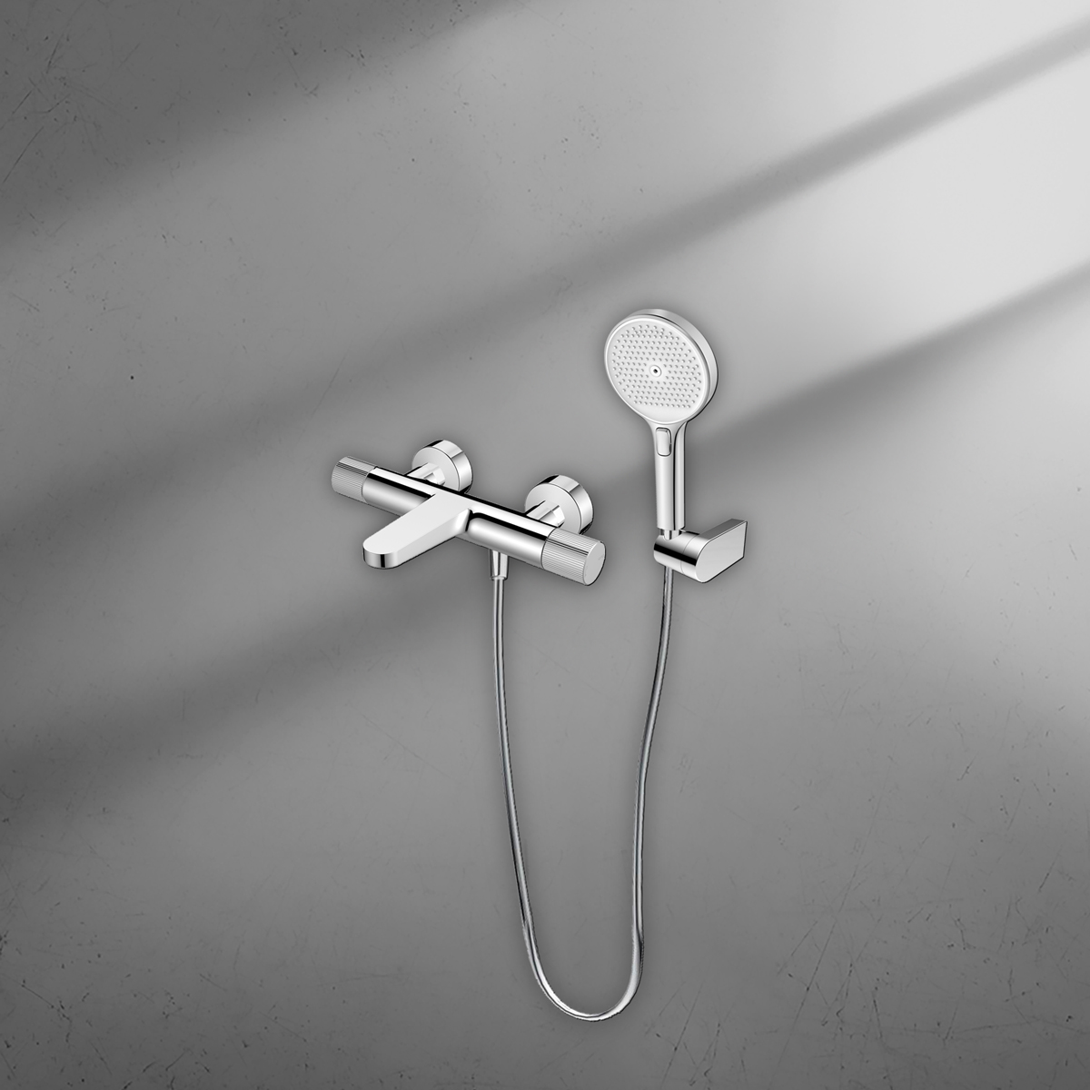 Ksuro 02 zestaw bateria wannowo-prysznicowa ścienna z słuchawką 3-funkcyjną chrom 17005010 - Wysyłka w 24h