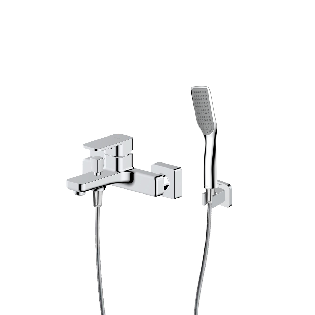 Zestaw Oltens Hadsel bateria wannowo-prysznicowa ścienna z kompletem natryskowym Tinde Hald chrom 36056100 - Wysyłka w 24h