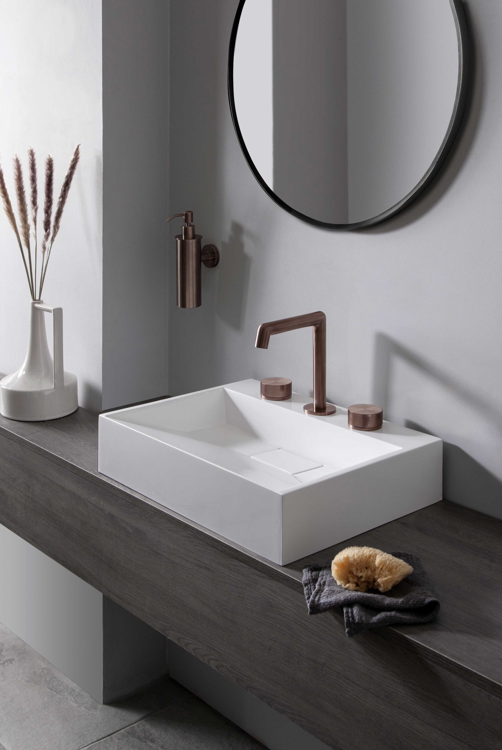 JTP Evo bateria umywalkowa stojąca brąz szczotkowany 61193BRZ