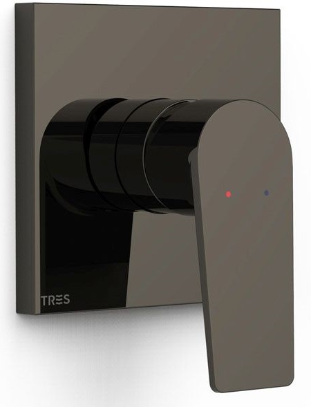 Tres Rapid Box bateria prysznicowa podtynkowa czarny metalizowany 21127810KM