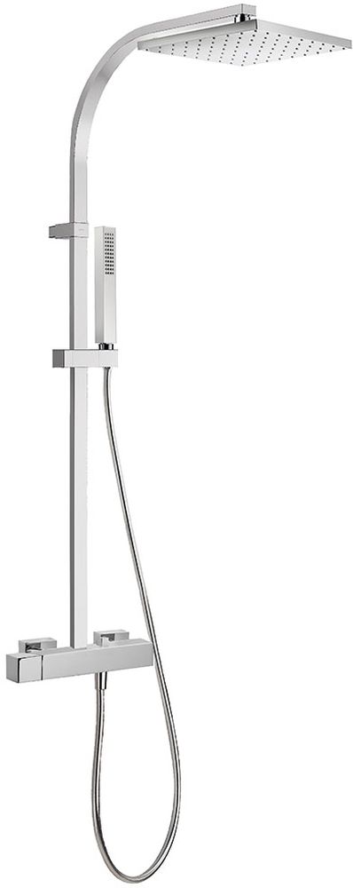 Tres Cuadro zestaw prysznicowy ścienny z deszczownicą chrom 007.191.01 - Wysyłka w 24h