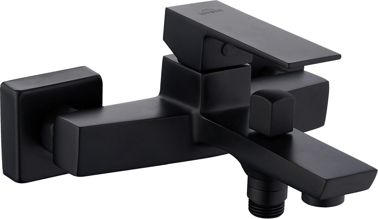 Invena Paros bateria wannowo-prysznicowa ścienna czarny mat BW-09-004