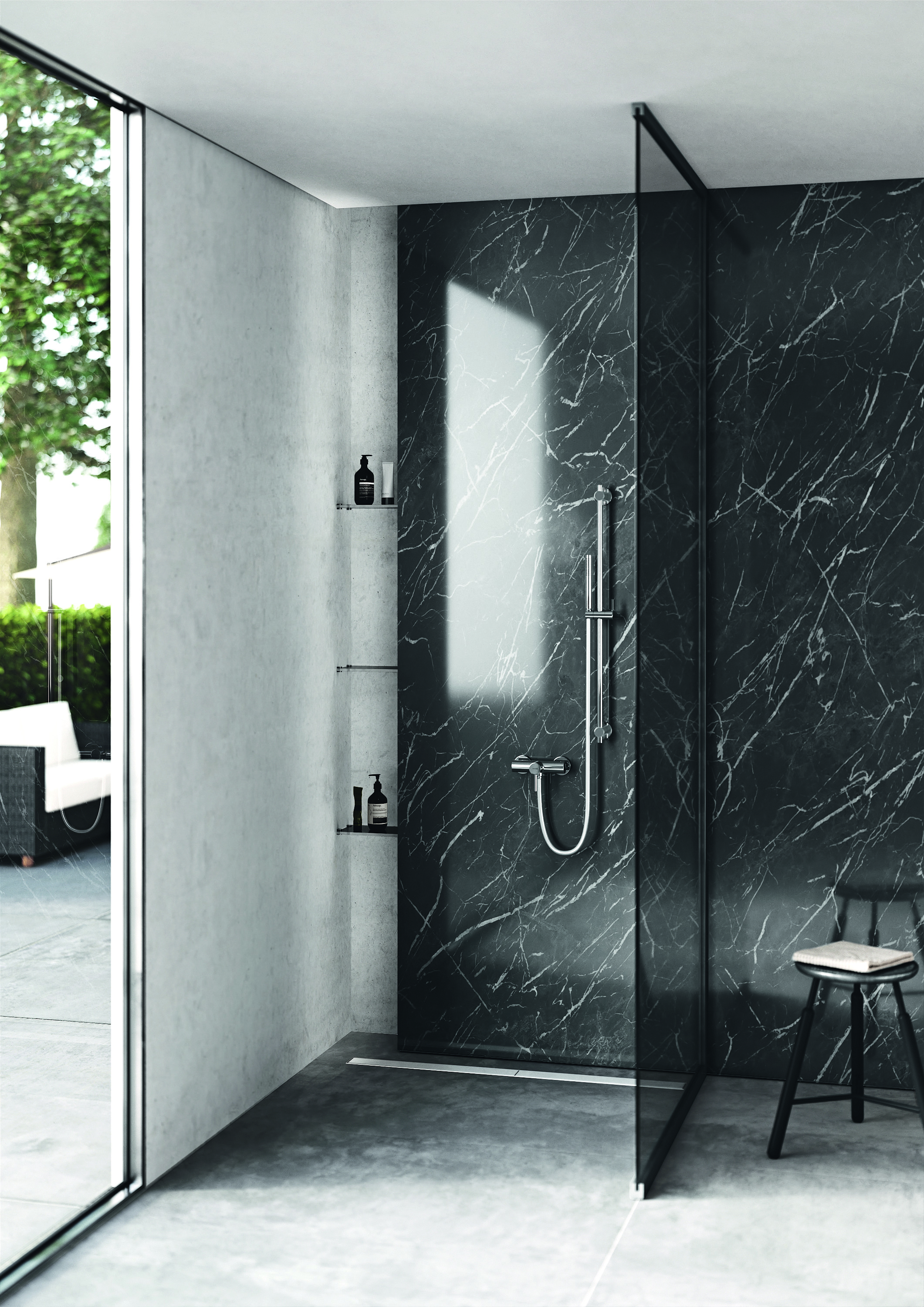 Kludi Bozz bateria prysznicowa ścienna termostatyczna chrom 352030538