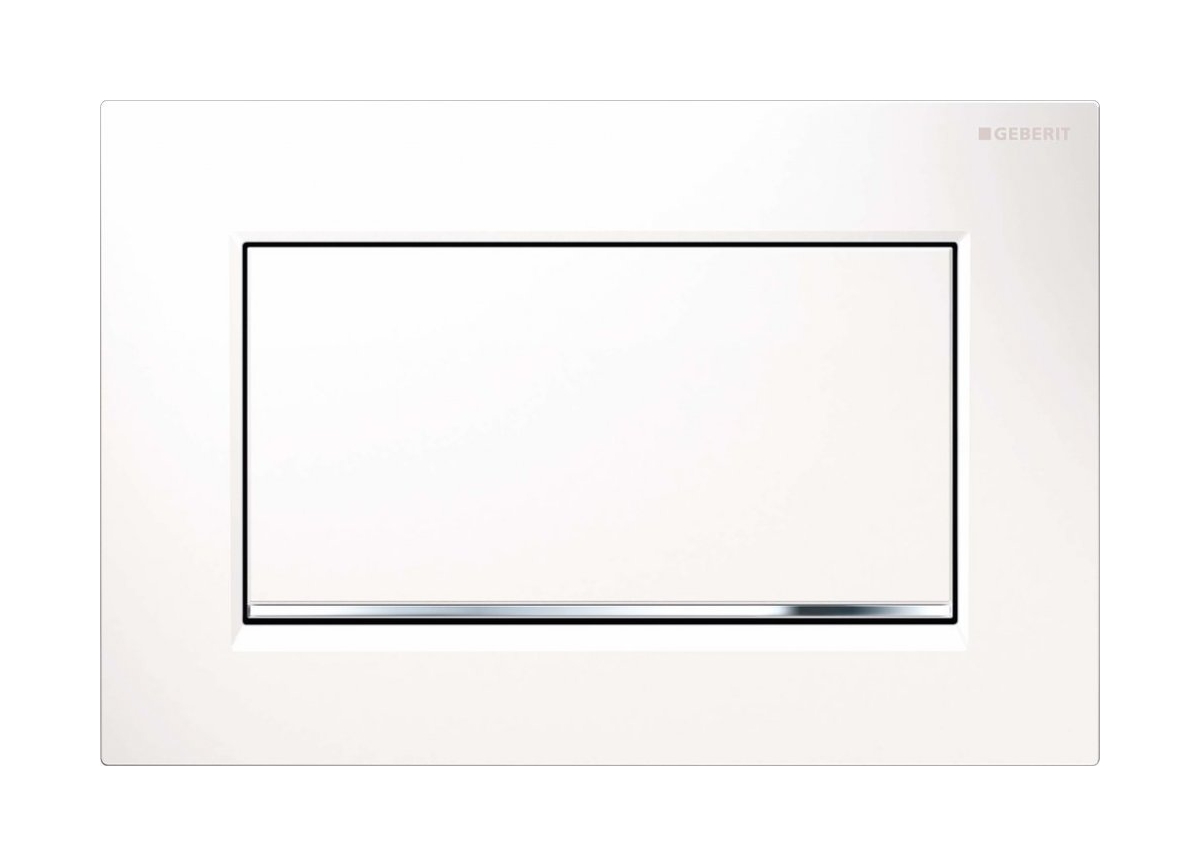 Geberit Sigma10 1M przycisk spłukujący do WC chrom błyszczący-biały 115.893.KJ.1