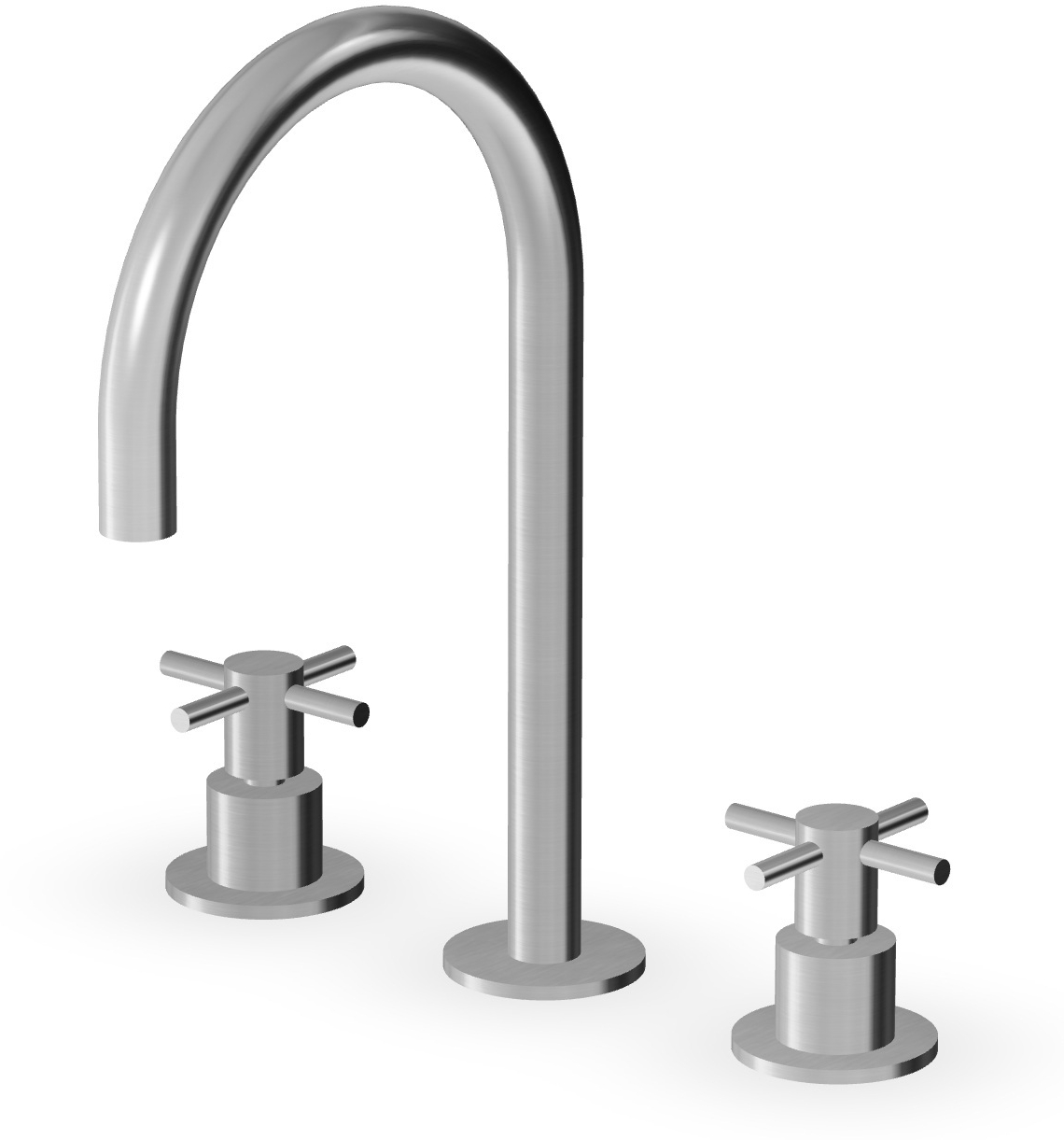 Zucchetti Helm bateria umywalkowa stojąca 3-otworowa stal nierdzewna szczotkowana ZHM516.X