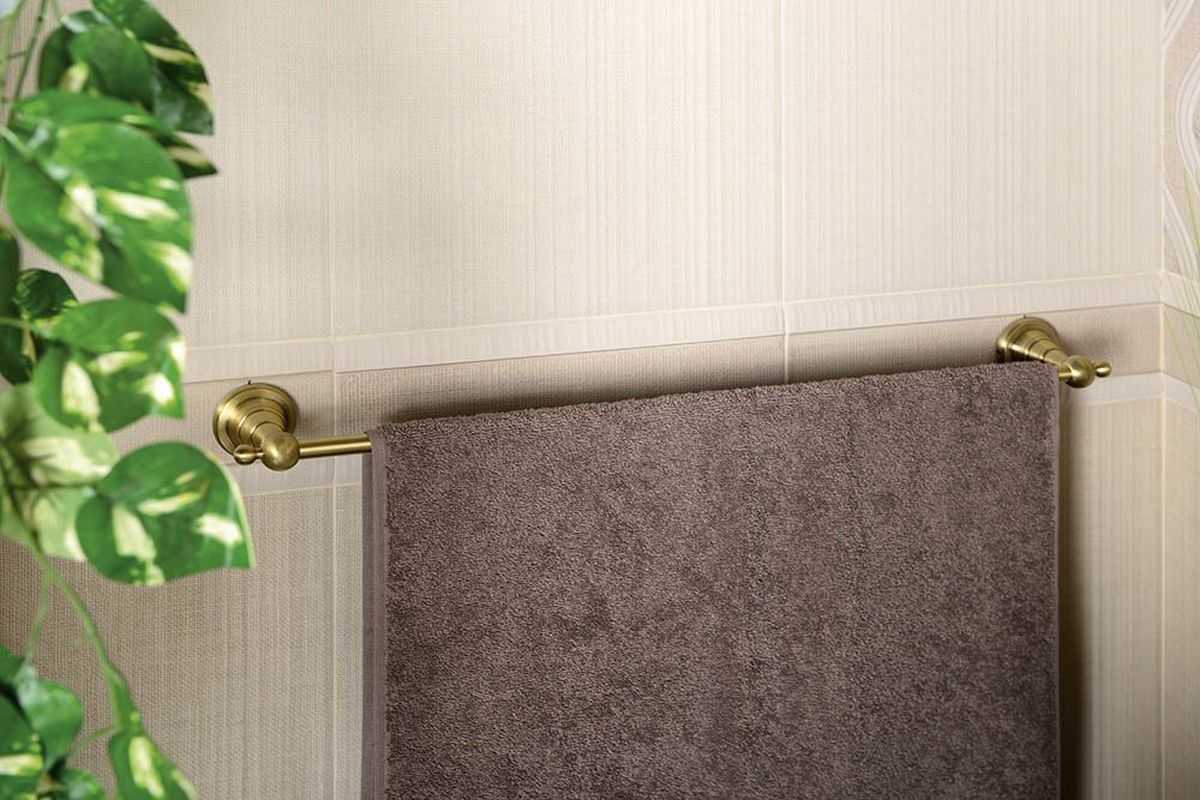 Sapho Diamond wieszak na ręcznik 60,5 cm drążek pojedynczy brązowy 1318-09