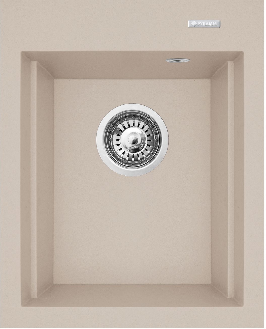 Pyramis Siros zlewozmywak granitowy 48x39 cm beżowy 070180212