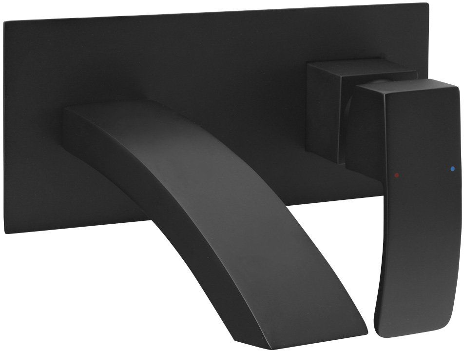 Sapho Ginko bateria umywalkowa podtynkowa czarny mat 1101-07B