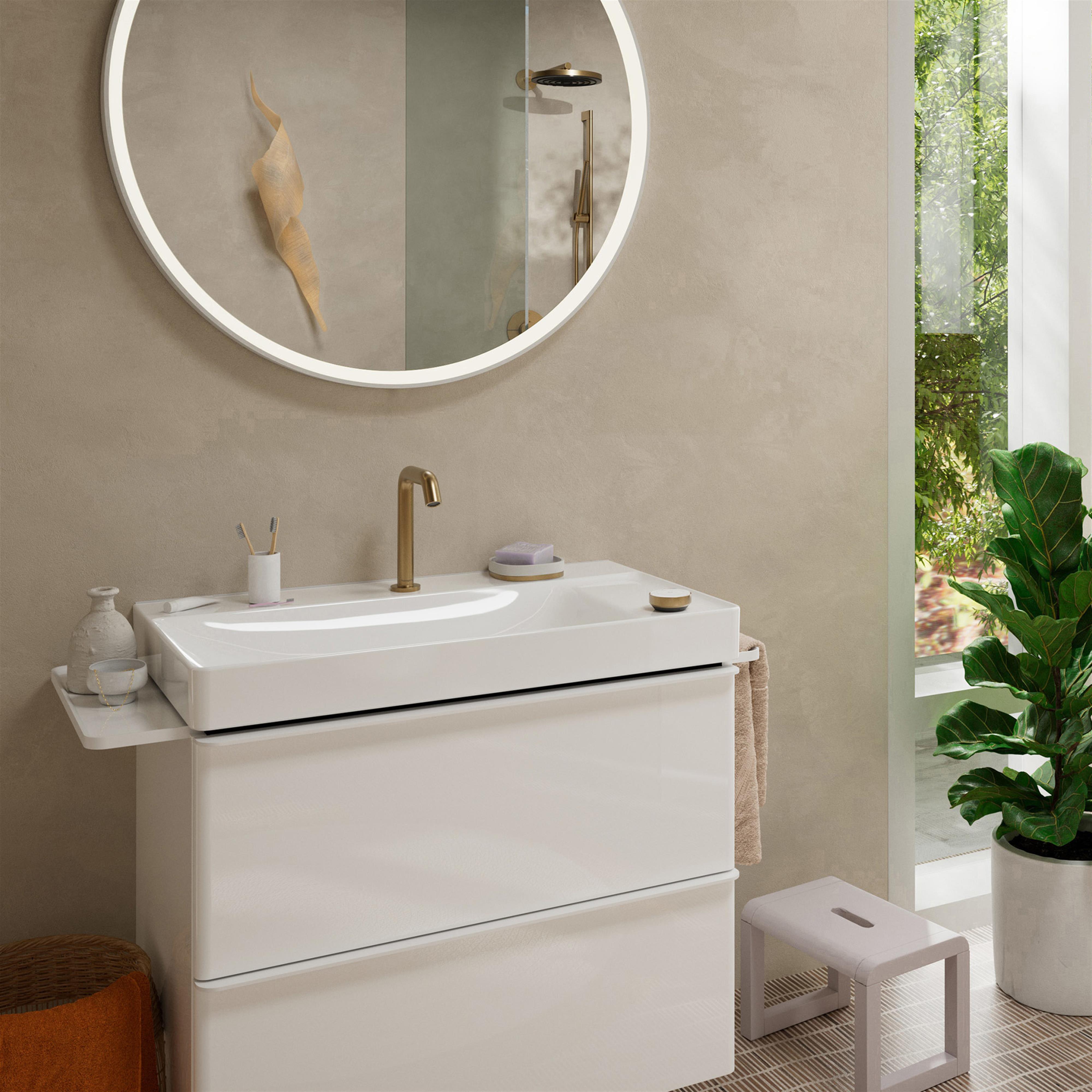 Hansgrohe Tecturis S bateria umywalkowa stojąca 2-otworowa CoolStart brąz szczotkowany 73353140