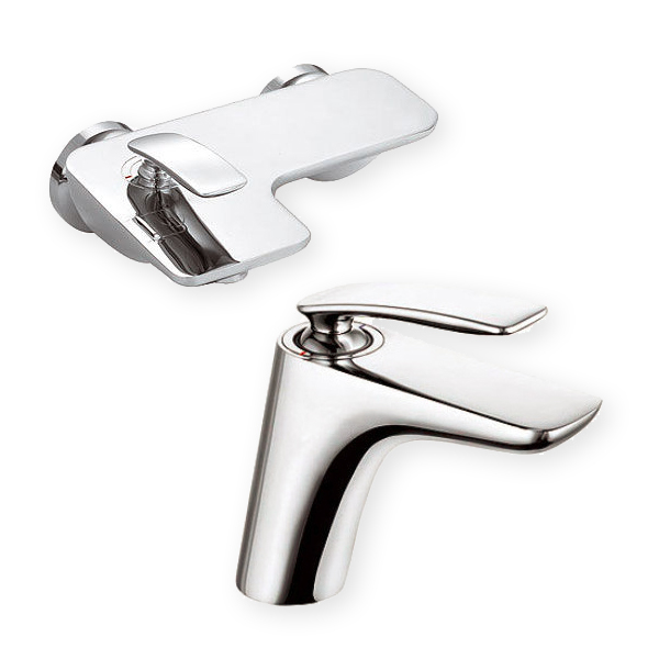 Kludi Balance zestaw baterii wannowo-prysznicowa i umywalkowa chrom (524450575, 520260575)