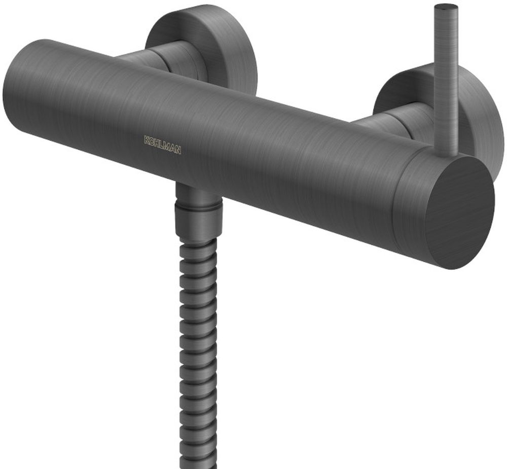 Kohlman Axel Gray bateria prysznicowa ścienna grafit szczotkowany QW120AG