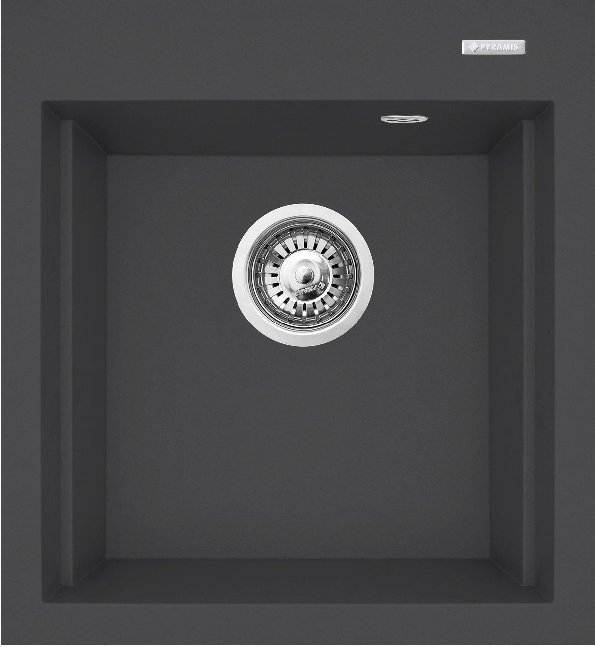 Pyramis Siros zlewozmywak granitowy 47x51,5 cm karbon 070084501