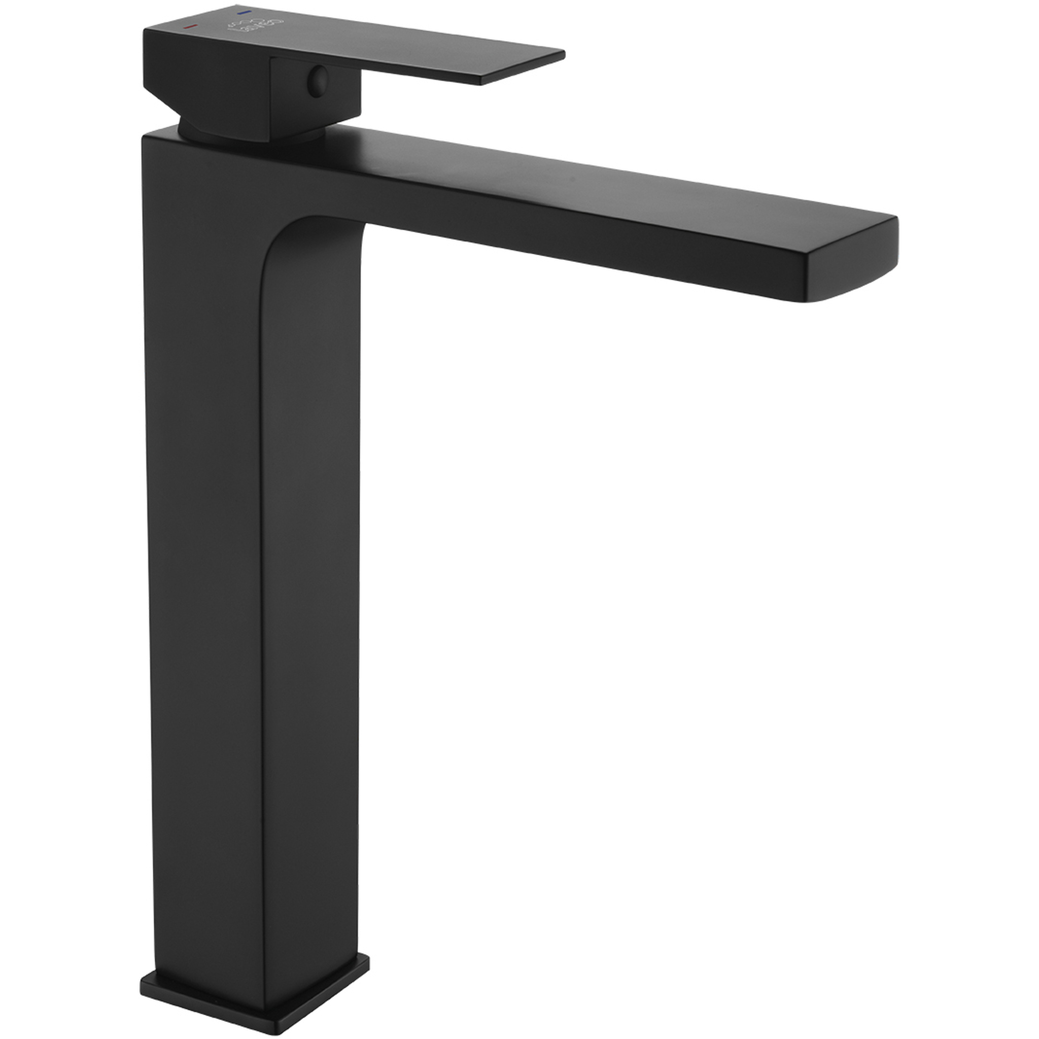 Laveo Kvadrato bateria umywalkowa stojąca wysoka czarna BLQ72ND - Wysyłka w 24h