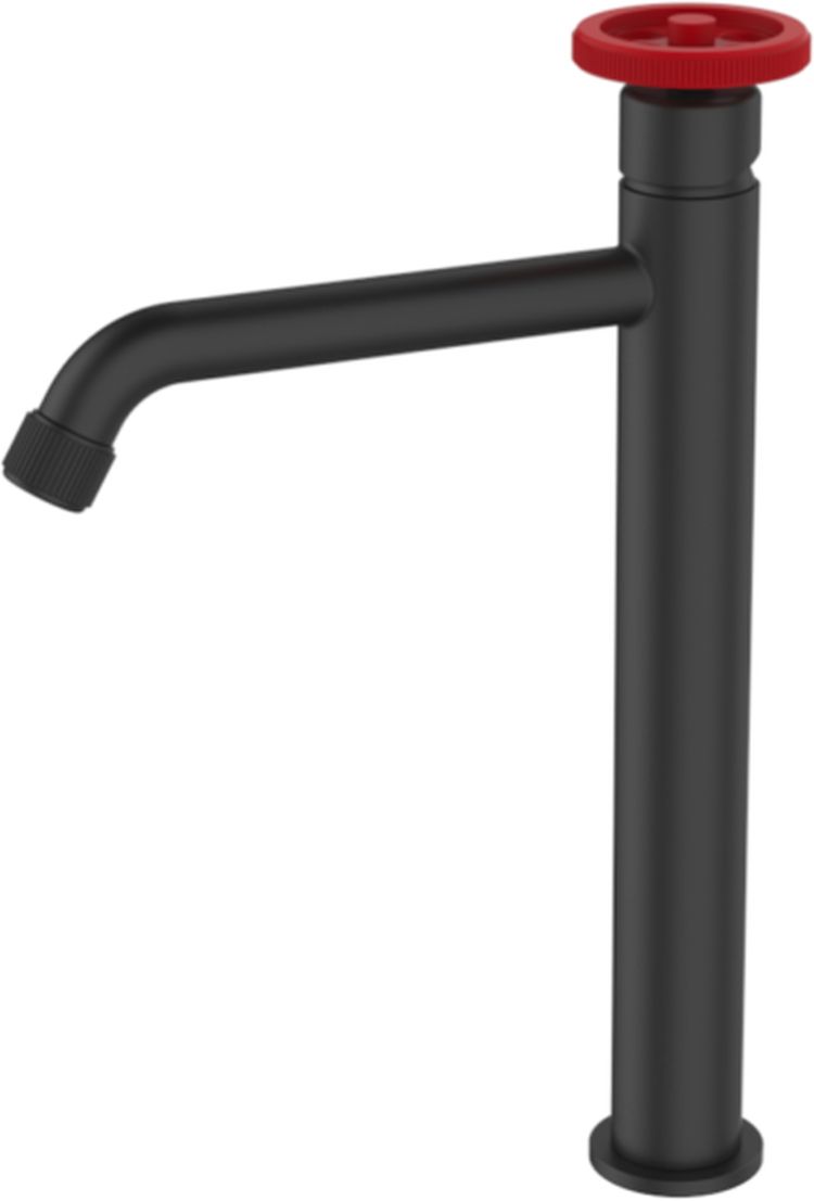 Sea-Horse Loftea Black+Red bateria umywalkowa stojąca czarna BJV404/1B-R1