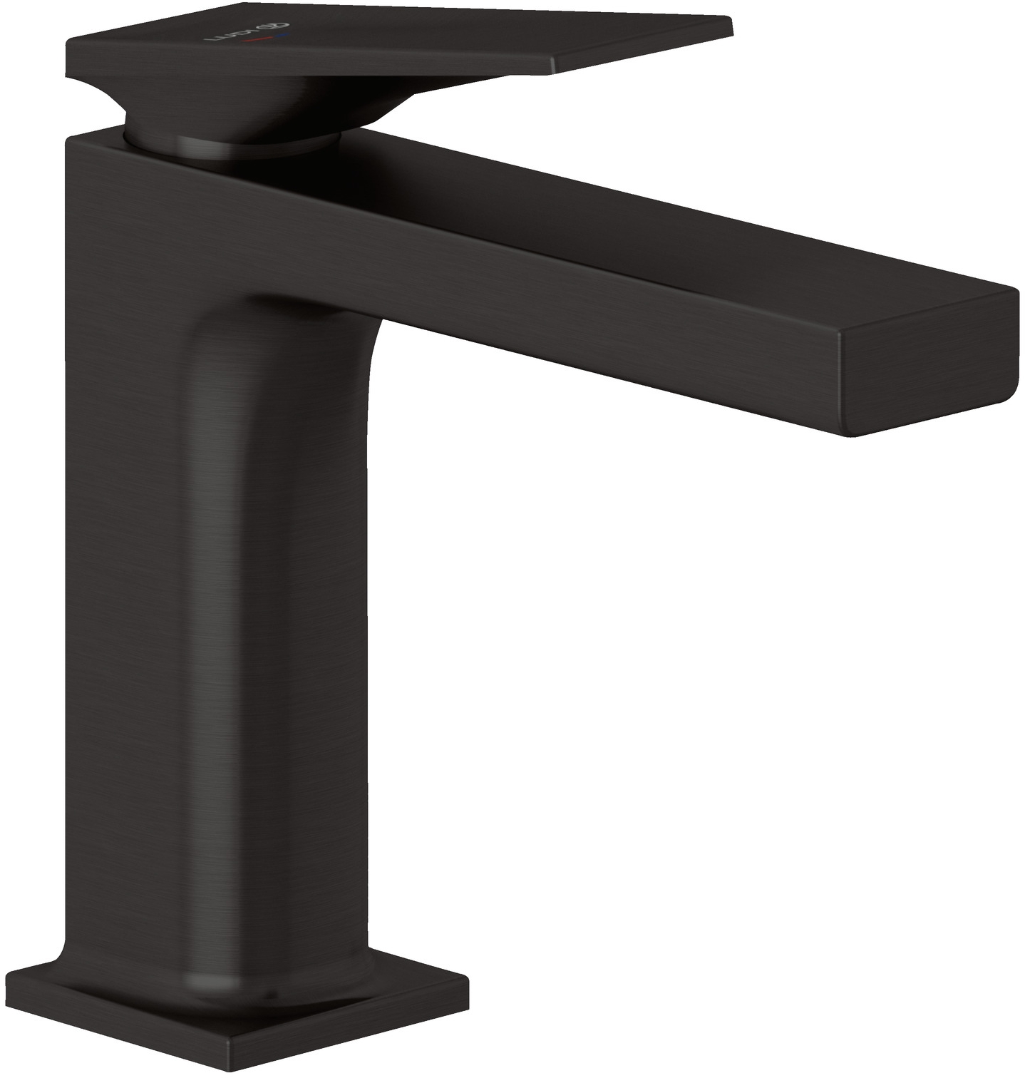 Kludi Decus bateria umywalkowa stojąca czarny szczotkowany 54289N275