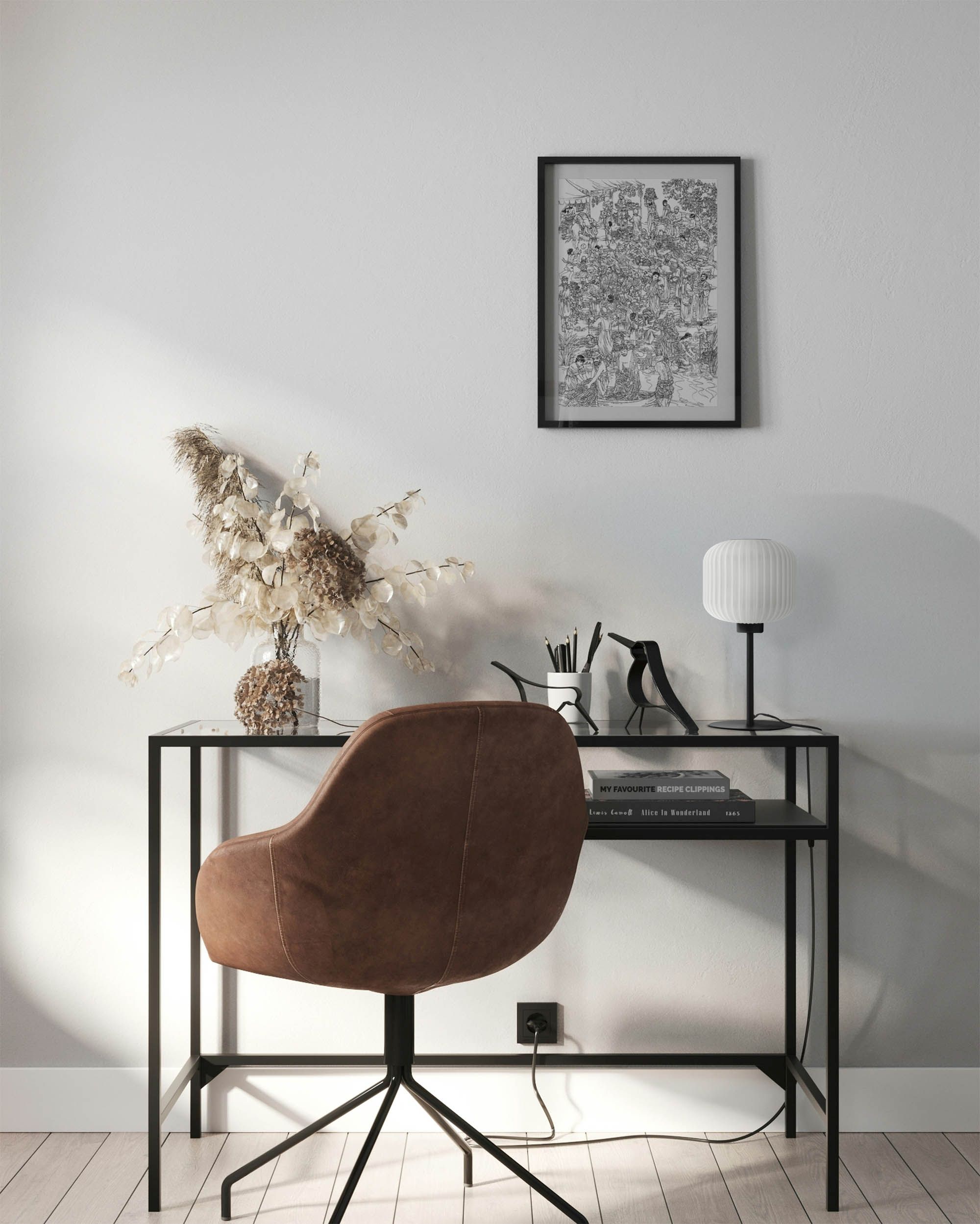 Kaja Sparta lampa stołowa 1x15 W biała-czarna K-5646