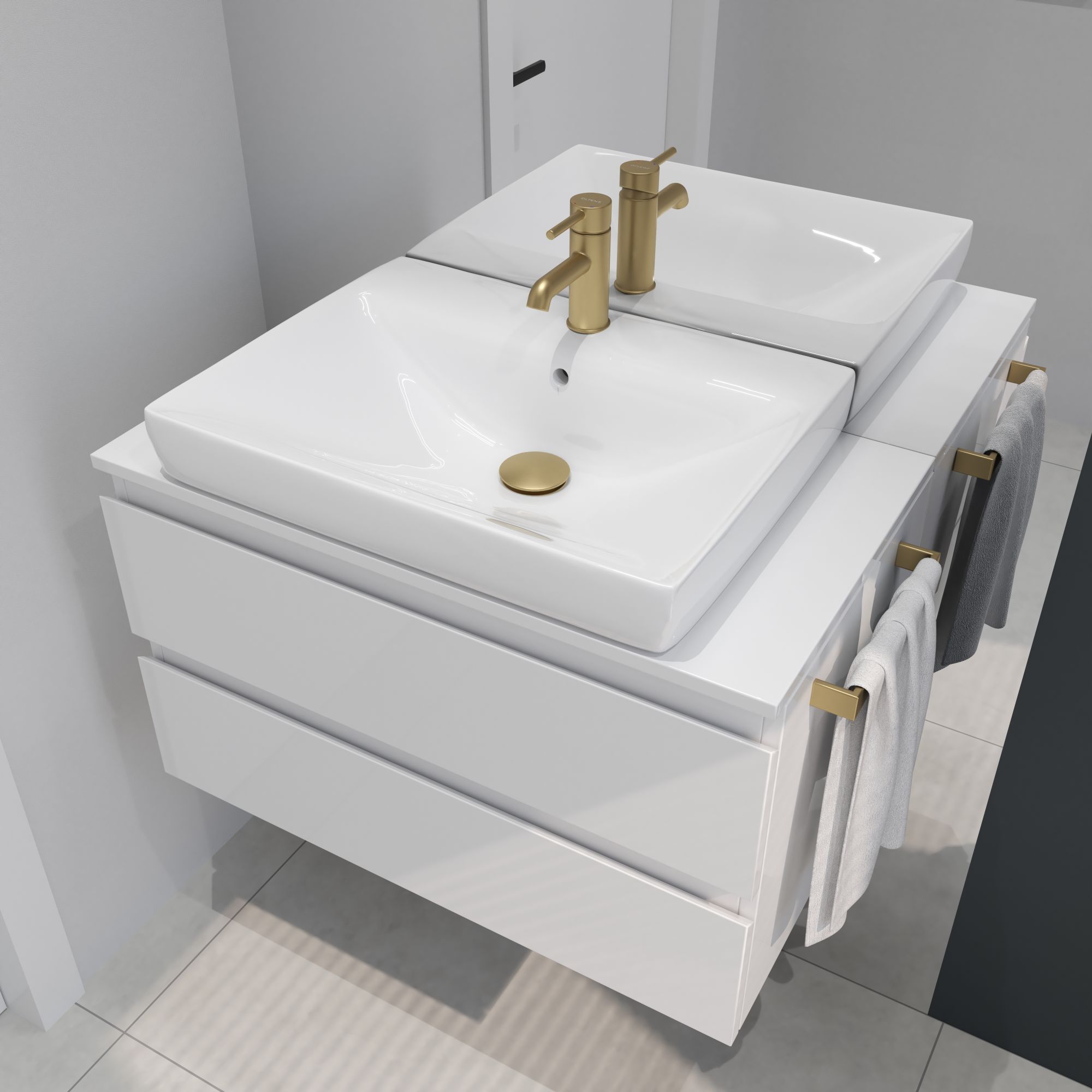 Oltens Halsa korek do umywalki złoto szczotkowane 05100810 - Wysyłka w 24h