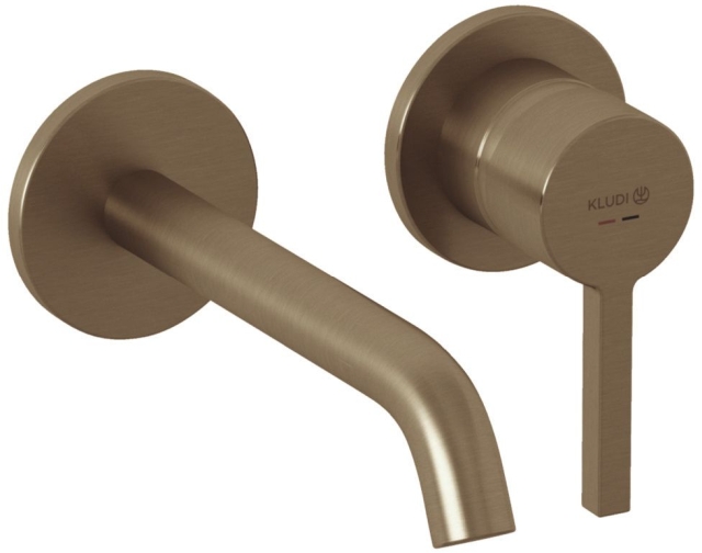 Kludi Nova Fonte Pura bateria umywalkowa podtynkowa brązowy szczotkowany 20244N115