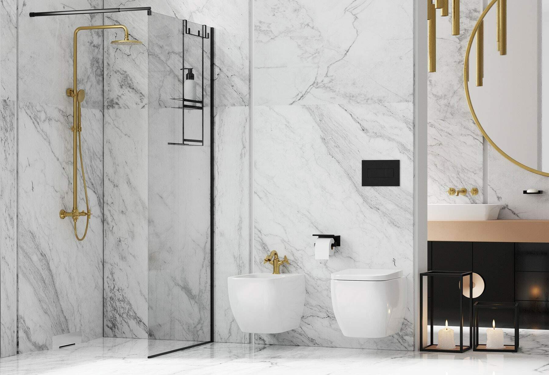 Deante Temisto bateria umywalkowa podtynkowa mosiądz BQTM54D - Wysyłka w 24h