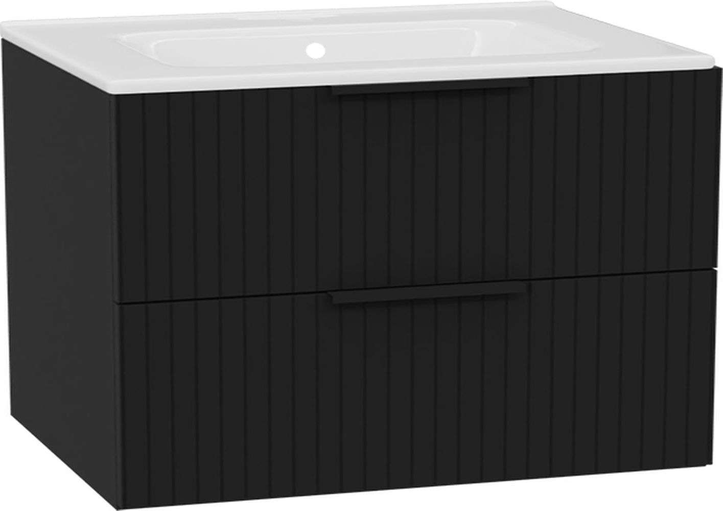 Excellent Tuto 2.0 front szafki 80x2x24.6 cm podumywalkowa wisząca czarny mat MLEX.2151.800.03.BK