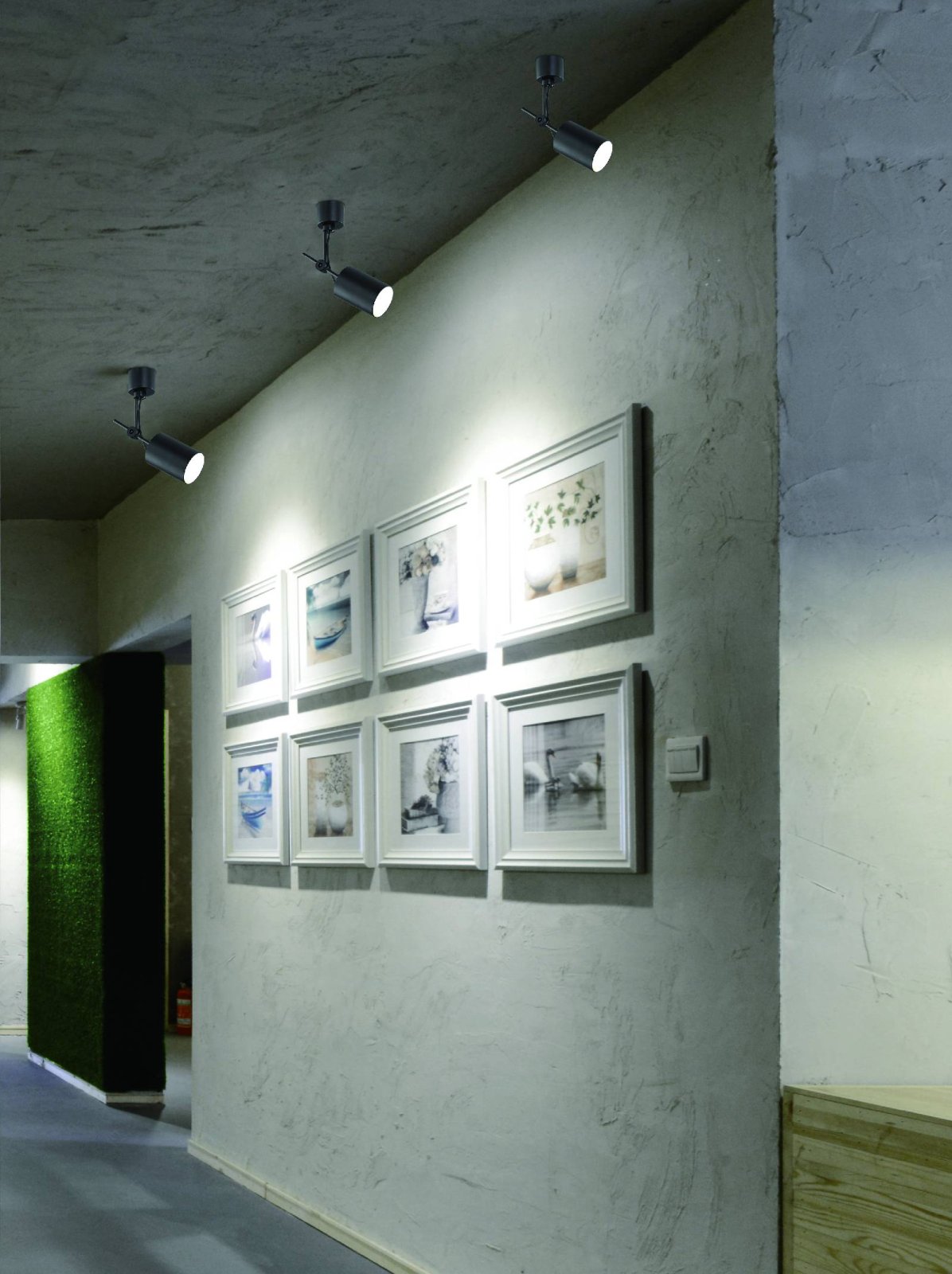 Open Design Stick lampa podsufitowa 1x8 W czarna OR82487