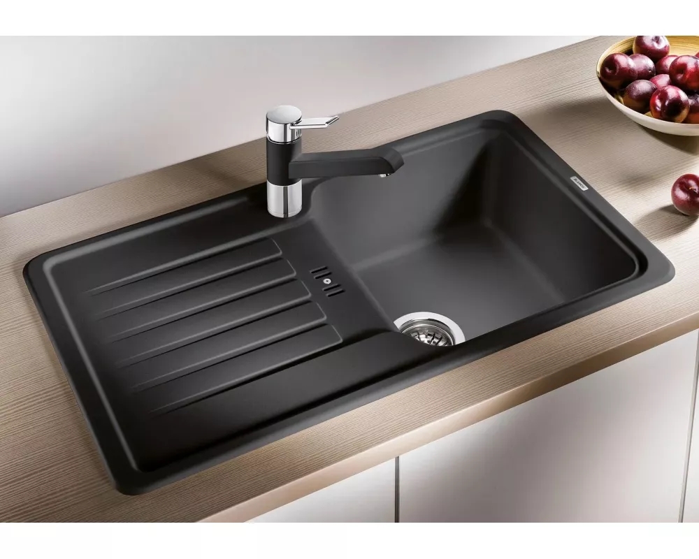 Blanco Favos Mini zlewozmywak granitowy 78x43,5 cm czarny 526078