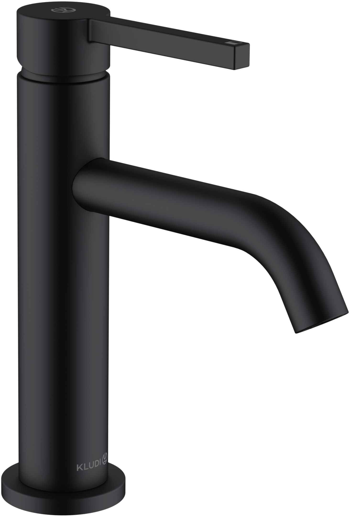 Kludi Nova Fonte Pura bateria umywalkowa stojąca czarny mat 202883915