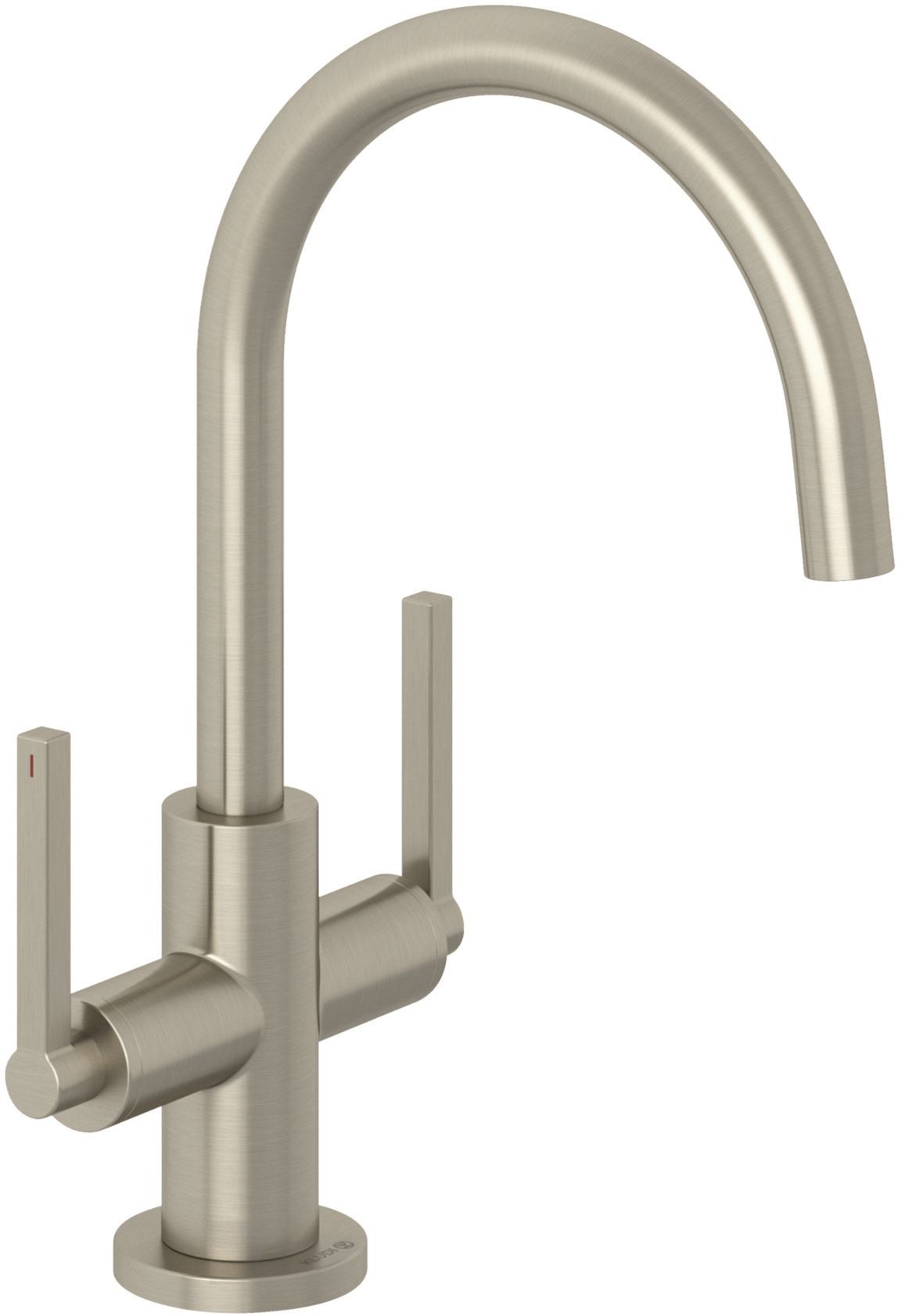 Kludi Nova Fonte Puristic bateria umywalkowa stojąca nikiel szczotkowany 20118N515