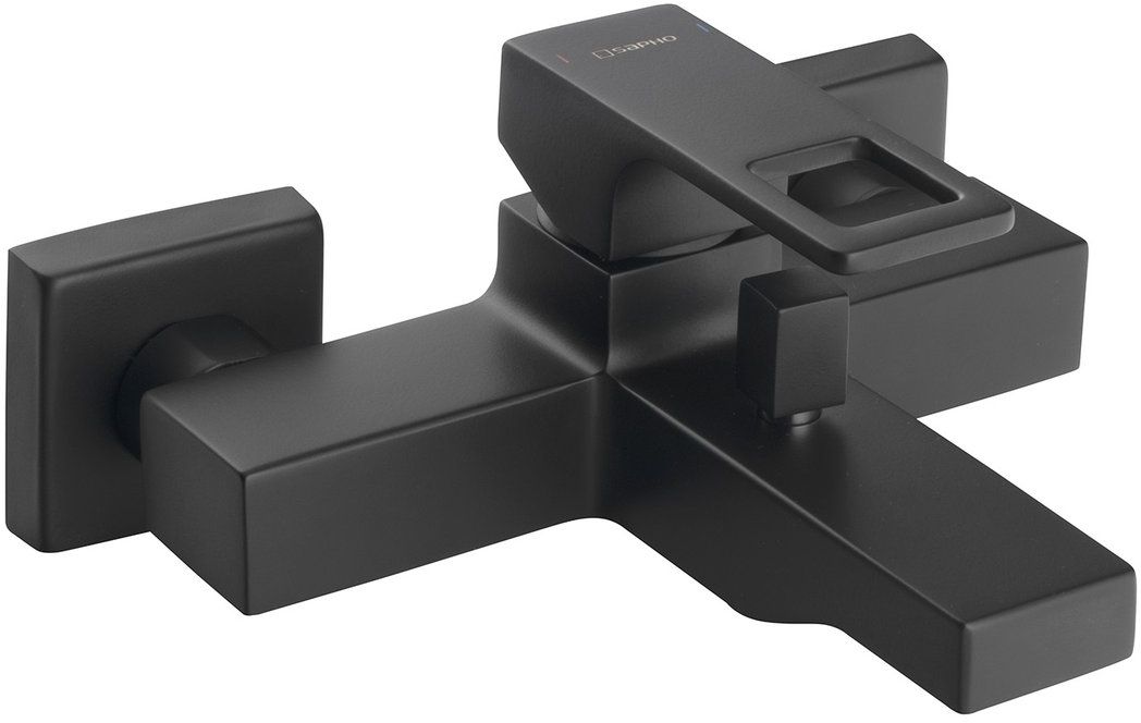 Sapho Forata bateria wannowo-prysznicowa ścienna czarny mat FT010/15