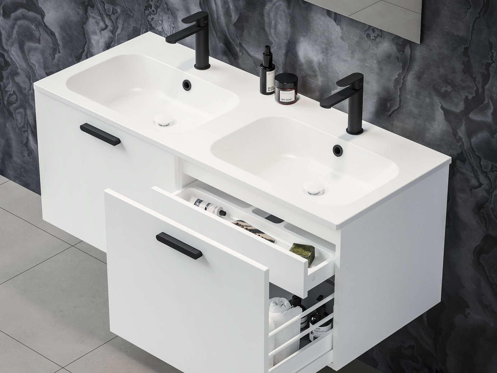 Ravak Chrome Slim umywalka 120x49 cm prostokątna meblowa biała XJG01112001