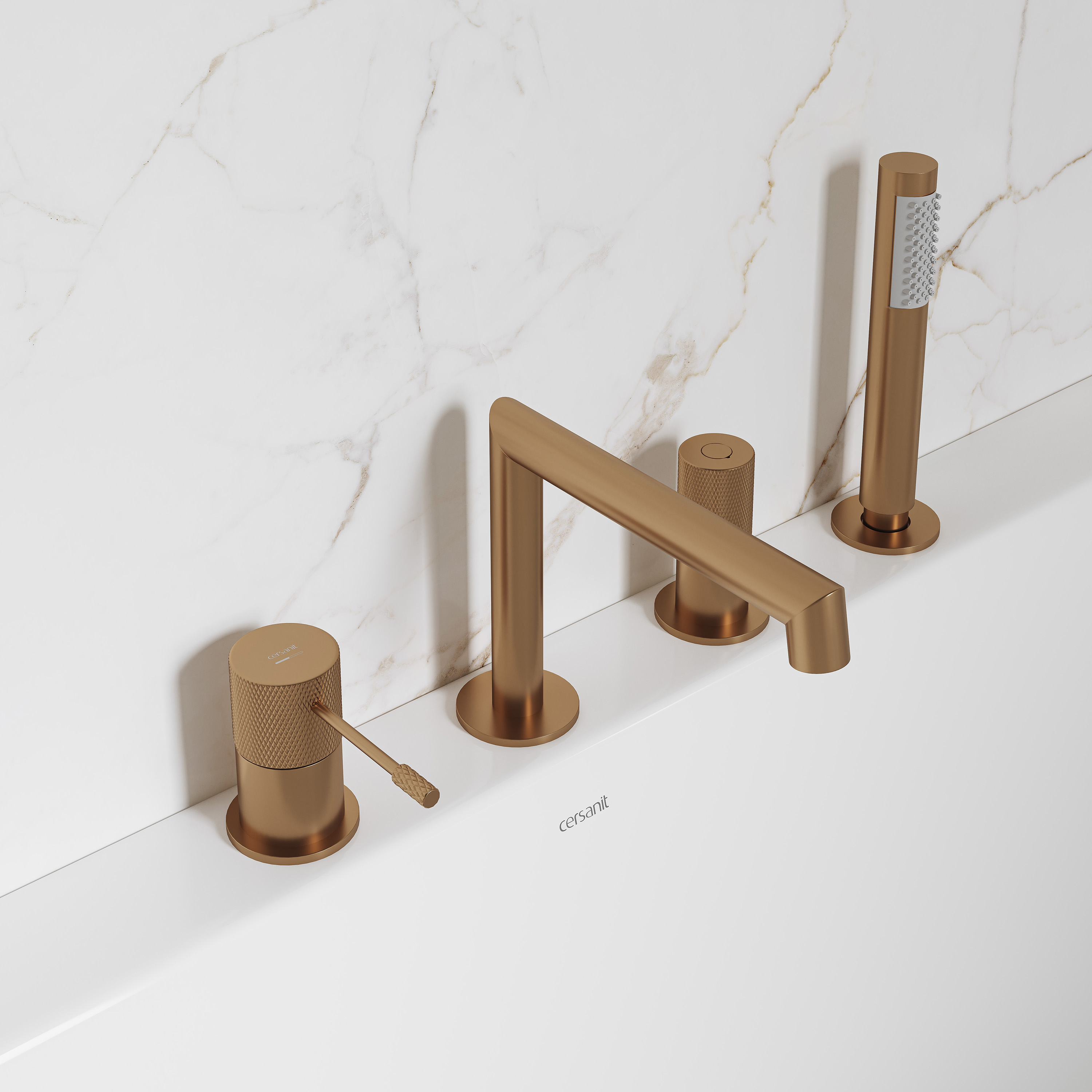 Cersanit Zen bateria wannowo-prysznicowa nawannowa miedź szczotkowana S951-798 - Wysyłka w 24h