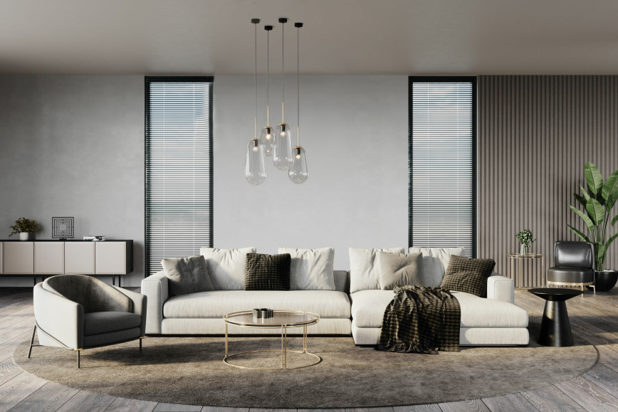 Nowodvorski Lighting Pear L lampa wisząca 1x40W czarny/mosiądz 8671