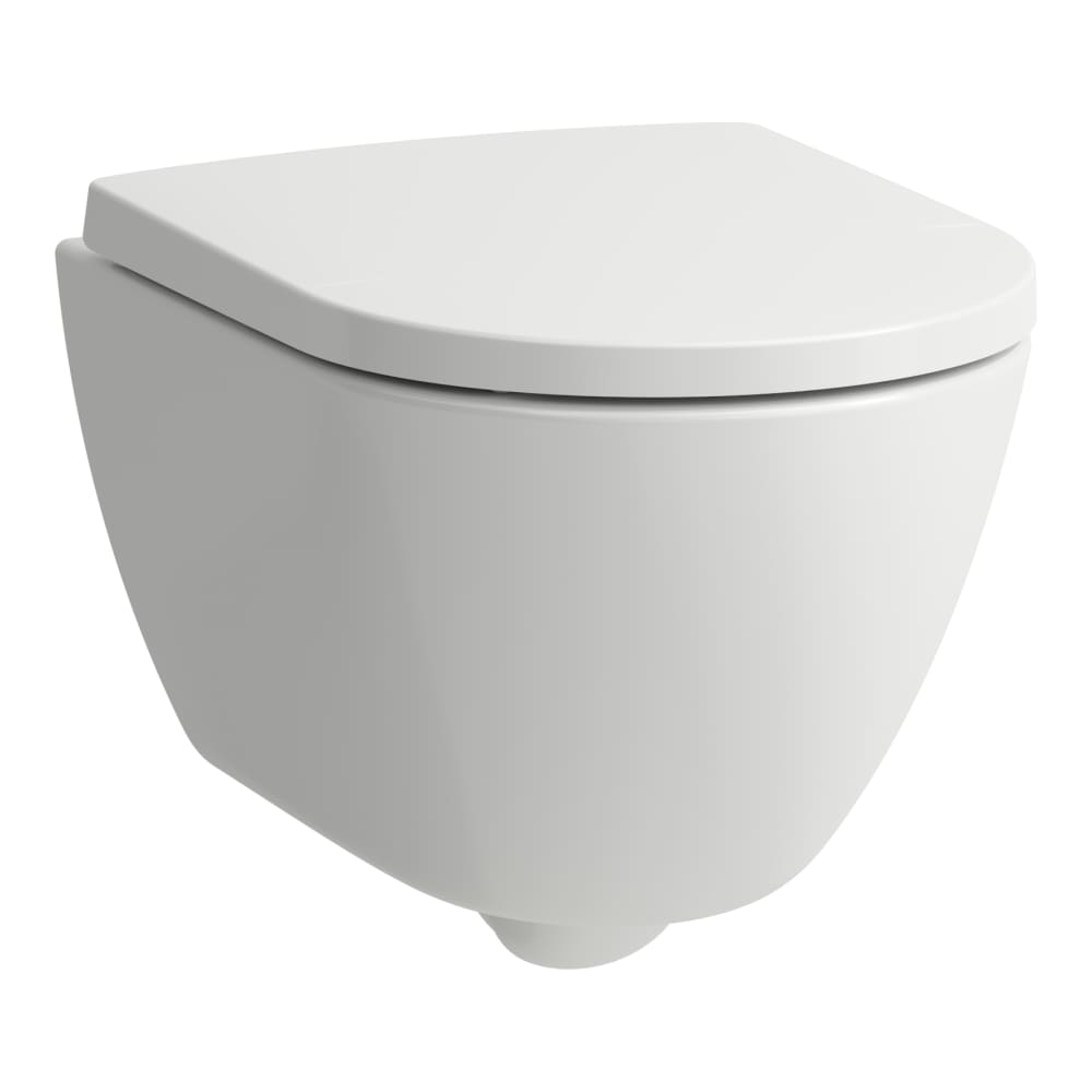 Laufen Pro X miska WC z deską wolnoopadającą wisząca bez kołnierza ze spłukiwaniem wirowym biały połysk H8668630000001