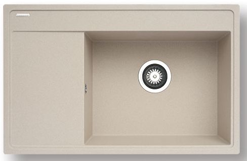 Pyramis Camea zlewozmywak granitowy 79x50 cm beżowy 070091101