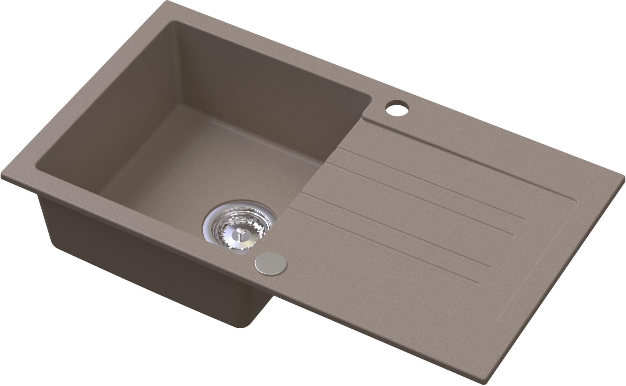 Ruvetti Pino zlewozmywak granitowy 77x44 cm beżowy 3001PI_BE160_W