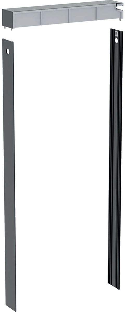 Geberit Monolith zestaw pokrywy i okładziny bocznej do modułu sanitarnego czarny chrom/aluminium szczotkowane 131.195.00.1