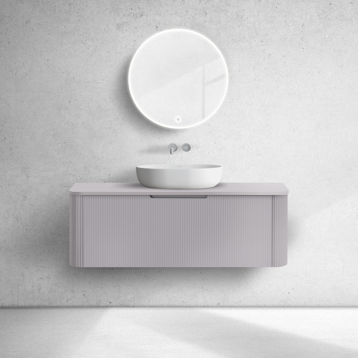 Oltens Hamnes szafka 120 cm podumywalkowa wisząca z blatem kaszmir 68677900