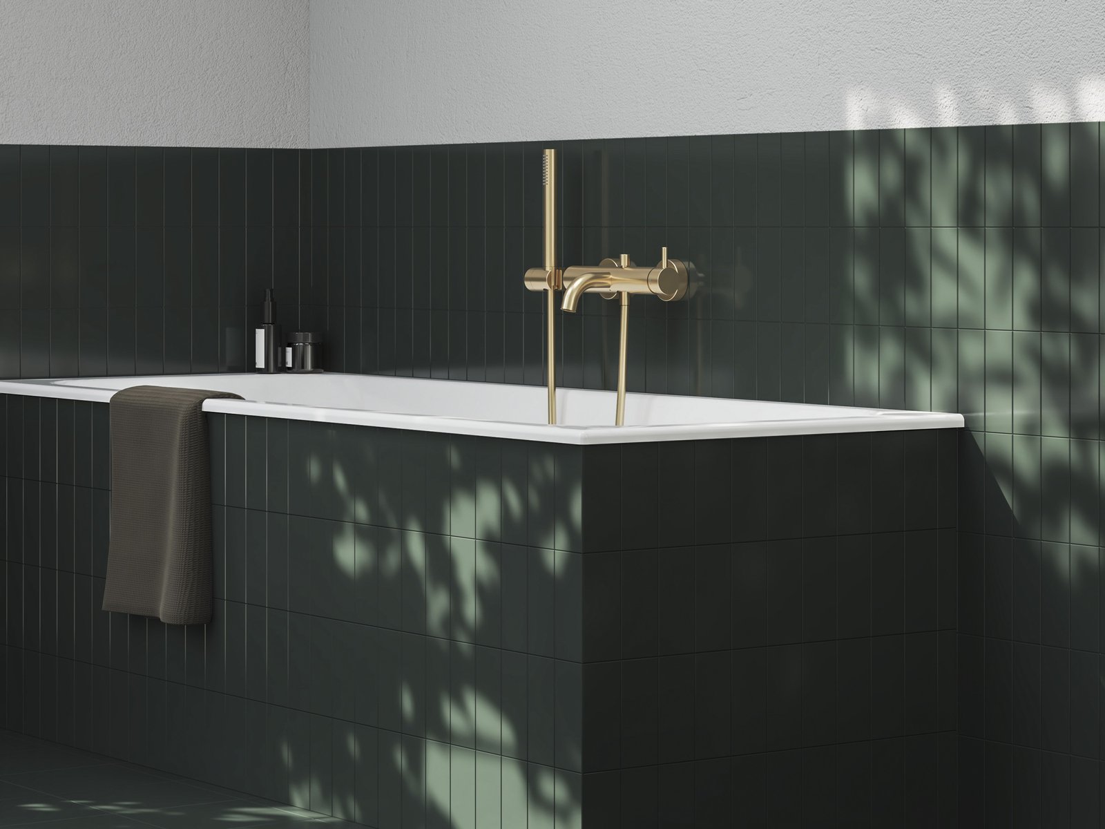 Ravak Espirit bateria wannowo-prysznicowa ścienna ES 022.60GLB złoto szczotkowane X070603