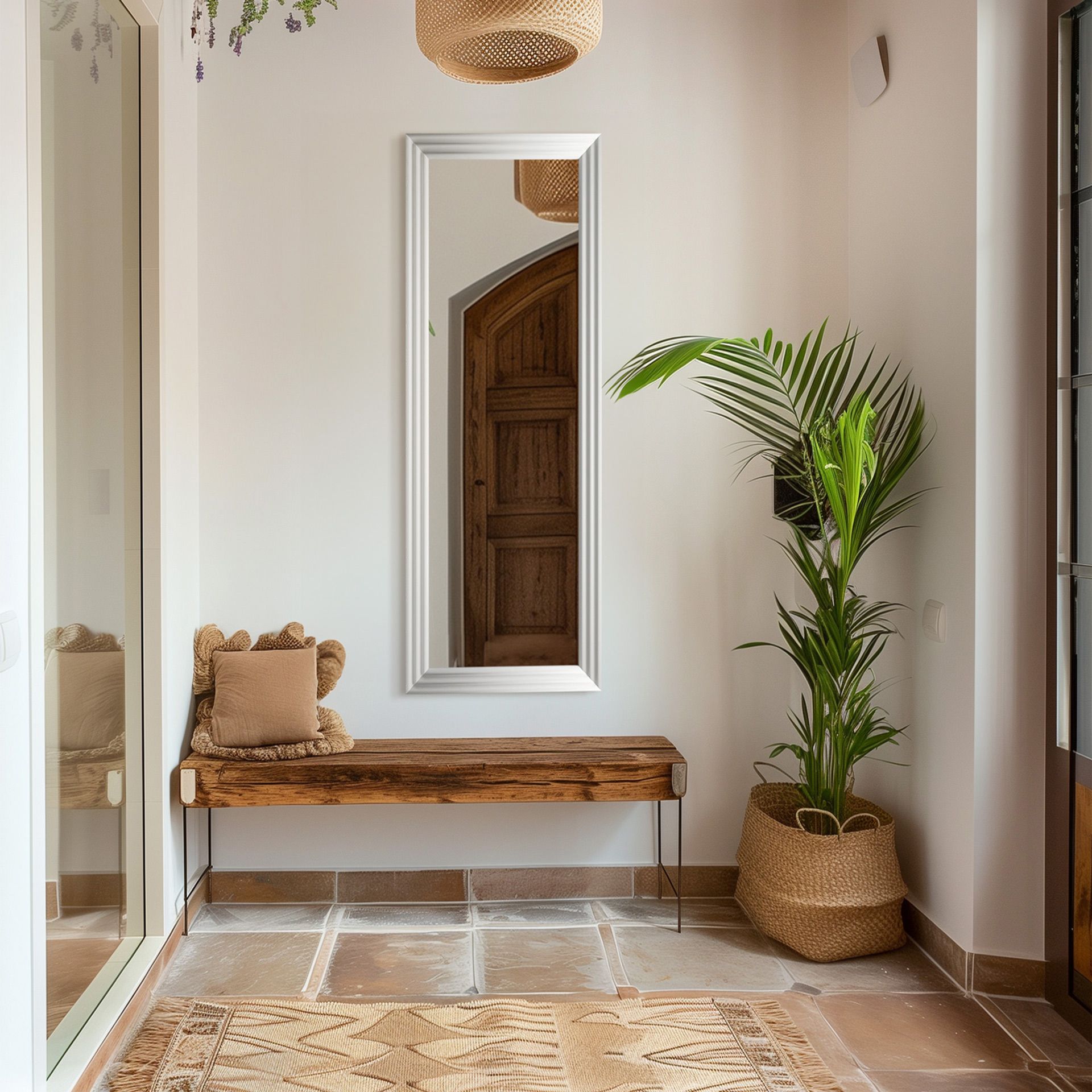 Styler Wave lustro 50x142 cm prostokątne biały LU-12427 - Wysyłka w 24h