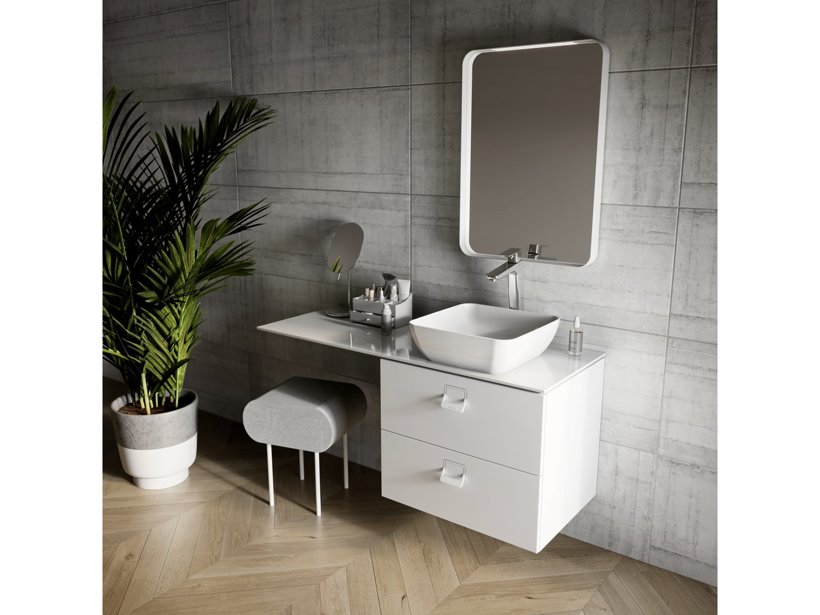 Ravak Strip lustro 50,6x70,6 cm prostokątne z oświetleniem biały X000001565