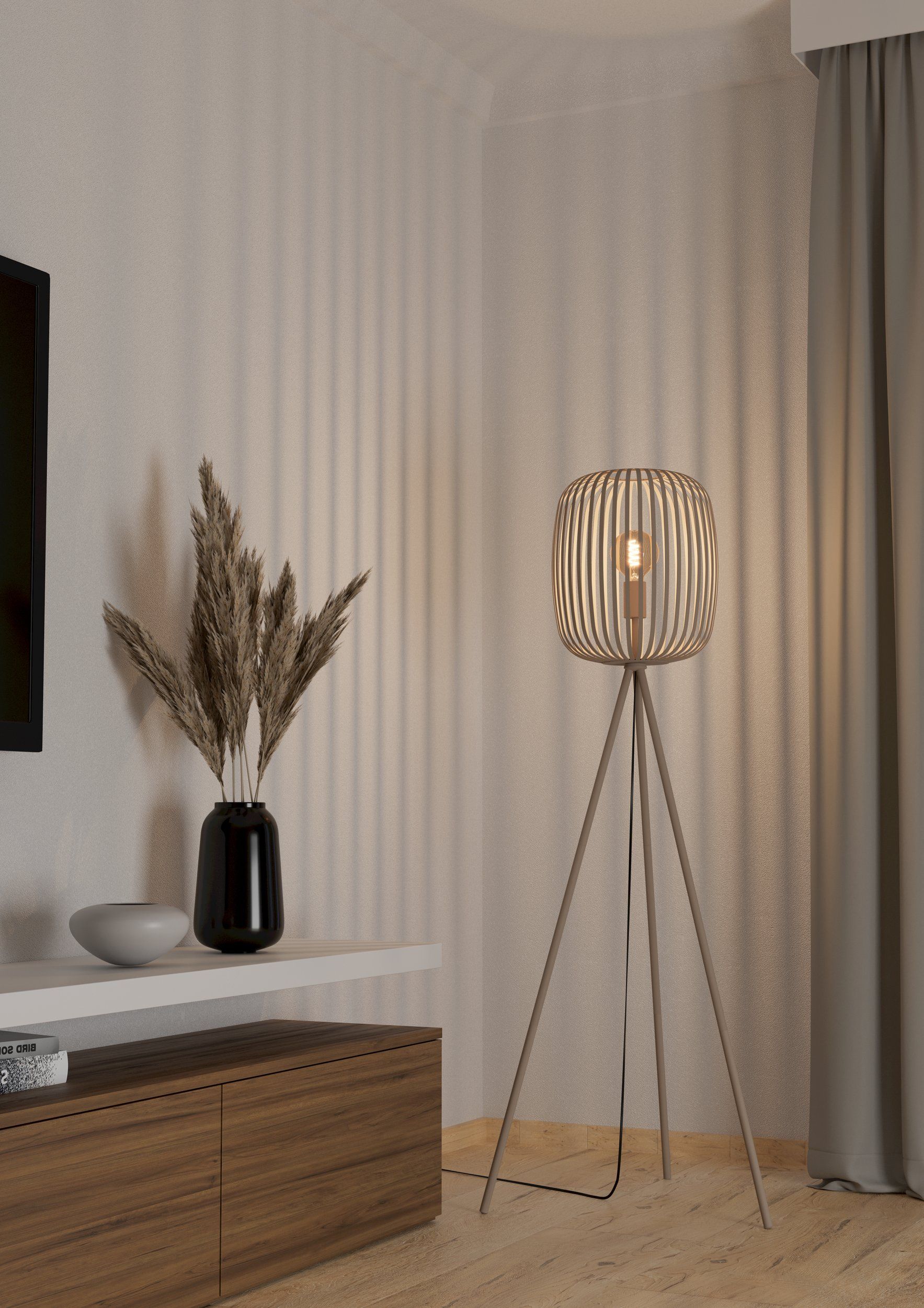 Eglo Romazzina lampa stojąca 1x40 W piaskowa 900523