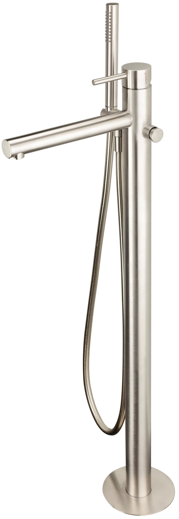 Herzbach Design iX bateria wannowo-prysznicowa wolnostojąca stal szczotkowana 17.132055.2.09