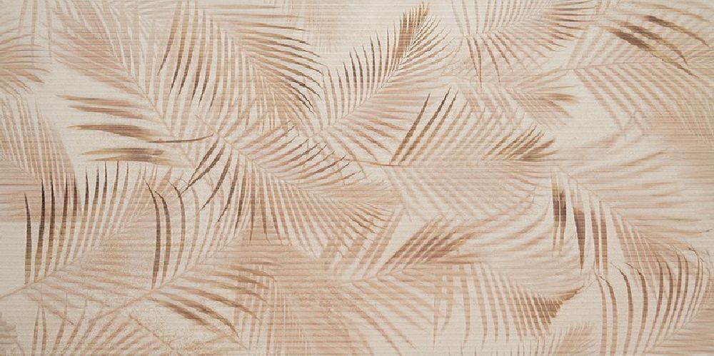 Tubądzin Leaves dekor ścienny 119,8x59,8 cm beżowa